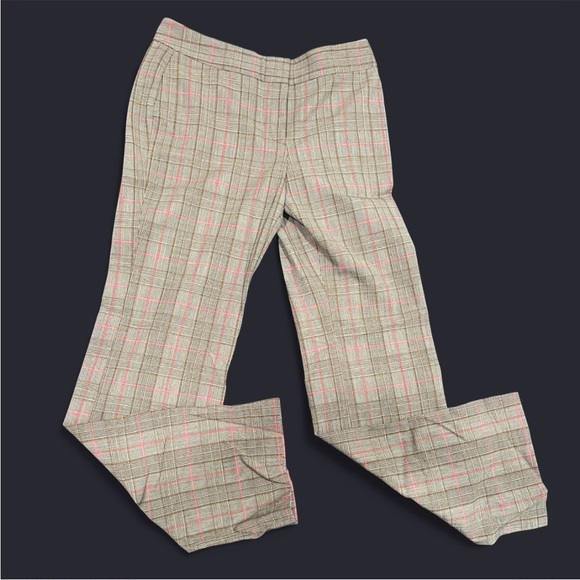 Express Pants - Express Checkered Pantsuit - Pink and Gray